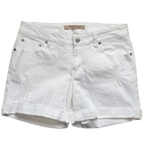 Max Jeans White Denim Distress Shorts Women's Size‎ 29"